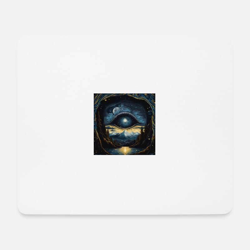 vintage band album cover design - Mousepad (Querformat) - Weiß