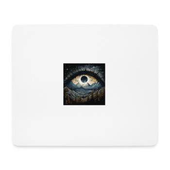 Eye planet landscape - Mousepad (Querformat) - Weiß - Vorne