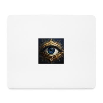 Mandala oculaire - Tapis de souris (format paysage) - blanc - Devant