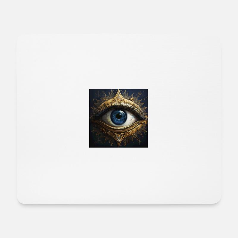 Eye mandala - Mousepad (Querformat) - Weiß