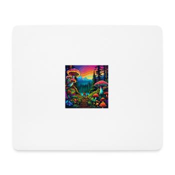 psychedelisches trippy Freundschafts-Design - Mousepad (Querformat) - Weiß - Vorne