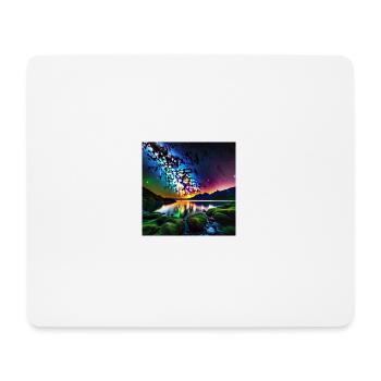 psychedelisches trippy Milchstraßen-Design - Mousepad (Querformat) - Weiß - Vorne