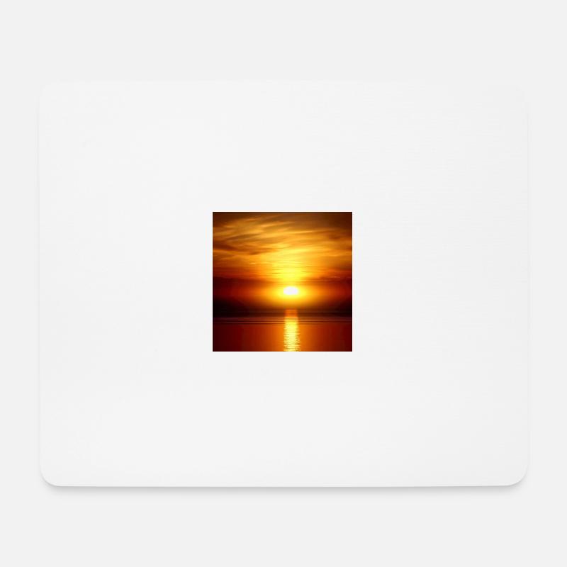 Coucher de soleil - Tapis de souris (format paysage) - blanc