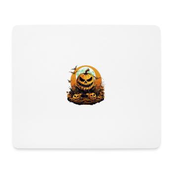 Böser Kürbis zu Hallooween - Mousepad (Querformat) - Weiß - Vorne