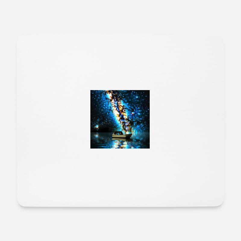 spaceship - Mousepad (Querformat) - Weiß