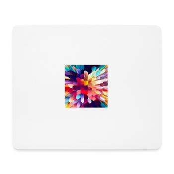 Bunter Hexagon-Rausch - Mousepad (Querformat) - Weiß - Vorne