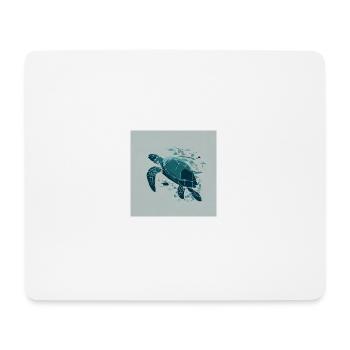 weniger plastik, mehr leben - Mousepad (Querformat) - Weiß - Vorne