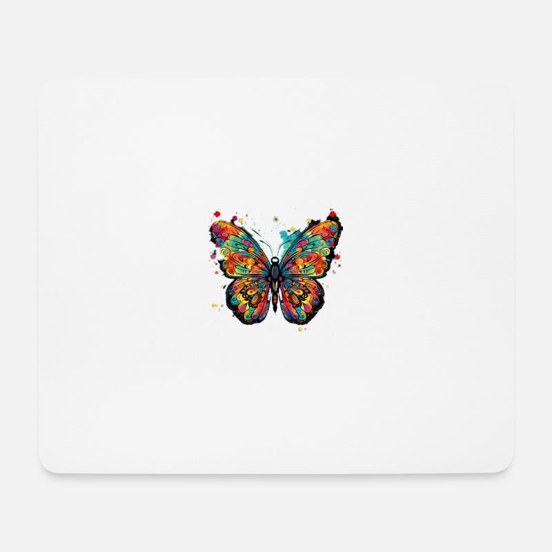 Genau Dein Ding - der orange Schmetterling - Mousepad (Querformat) - Weiß