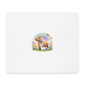 Licorne Bara - Tapis de souris (format paysage) - blanc - Devant