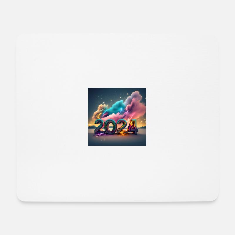 Kosmischer Blitz 2024 - Mousepad (Querformat) - Weiß