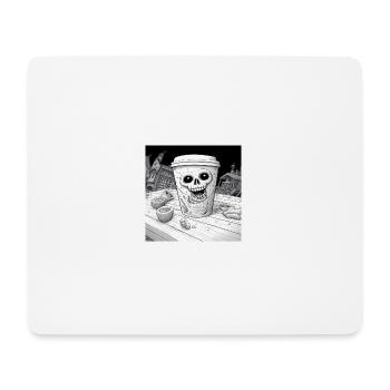 Kaffee - Becher Halloween - Mousepad (Querformat) - Weiß - Vorne