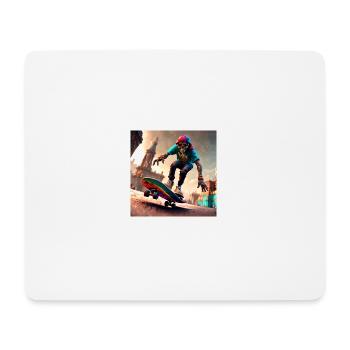 Skateboard - Tapis de souris (format paysage) - blanc - Devant