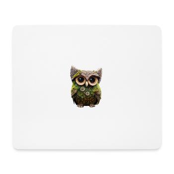 Hibou des bois - Tapis de souris (format paysage) - blanc - Devant