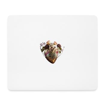 Goldenes Herz - Mousepad (Querformat) - Weiß - Vorne