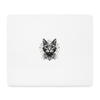 Geo_Katze_2 - Mousepad (Querformat) - Weiß - Vorne