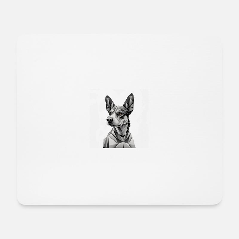 Geo_Hund_2 - Mouse Pad (horizontal) - white