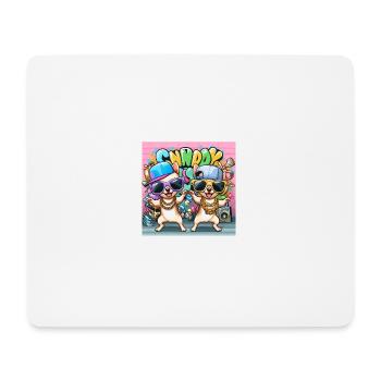 Hip Hop Chihuahuas Candy Style Sunglasses Comic - Mouse Pad (horizontal) - white - Front