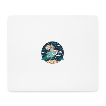 Moonbound Bunny Rocket - Tapis de souris (format paysage) - blanc - Devant