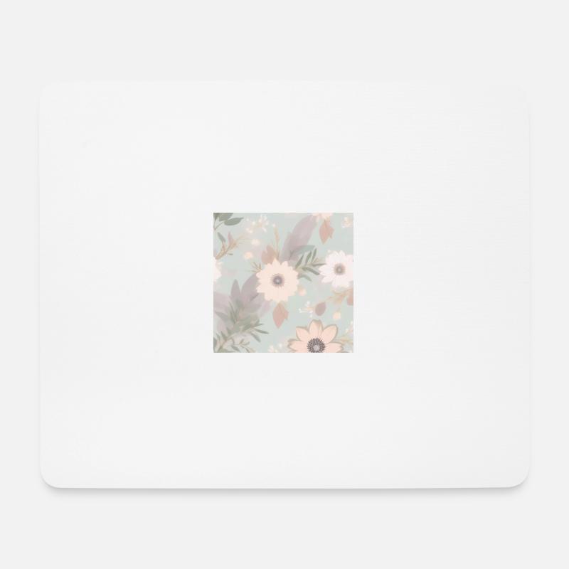 Blumen in Pastellfarben - Mousepad (Querformat) - Weiß