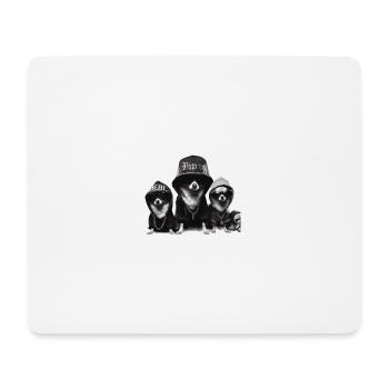 Coole Hip Hop Chihuahua´s - Mousepad (Querformat) - Weiß - Vorne