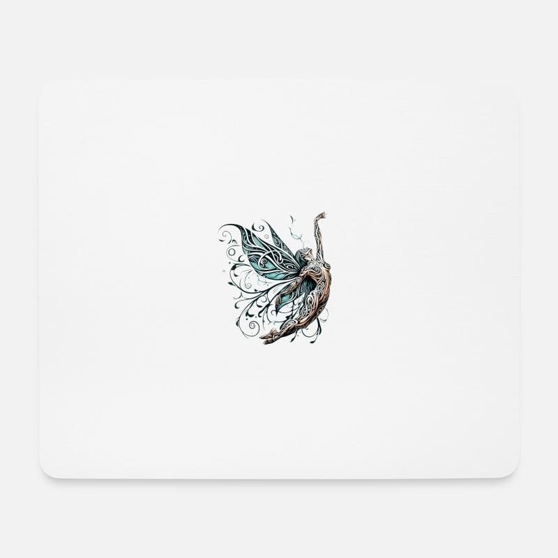 Die anmutige Fee von FairyBreizh - Mousepad (Querformat) - Weiß