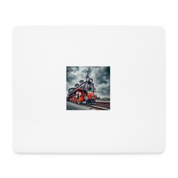Locomotive on an abandoned station - Mouse Pad (horizontal) - white - Front