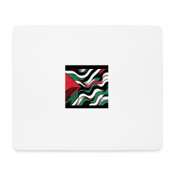 Palästina Farbspiel: Modernes Abstrakt-Design - Mousepad (Querformat) - Weiß - Vorne