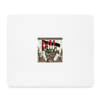 la main agitant le drapeau palestinien - Tapis de souris (format paysage) - blanc - Devant