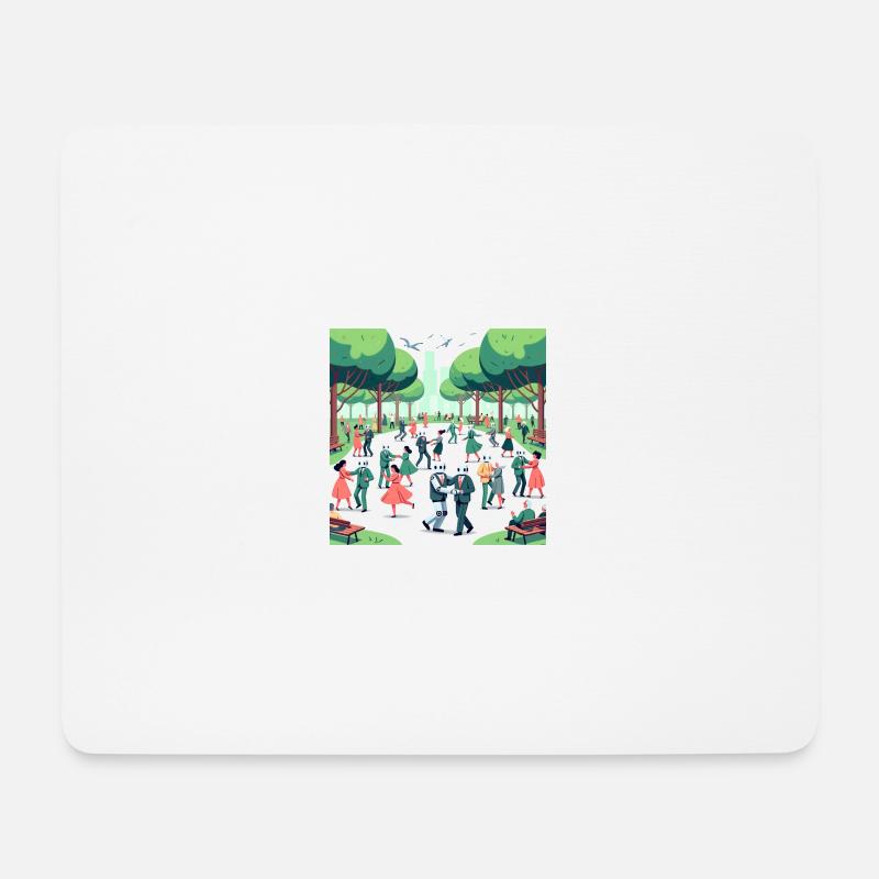 Gemeinsamer Rhythmus - Mousepad (Querformat) - Weiß