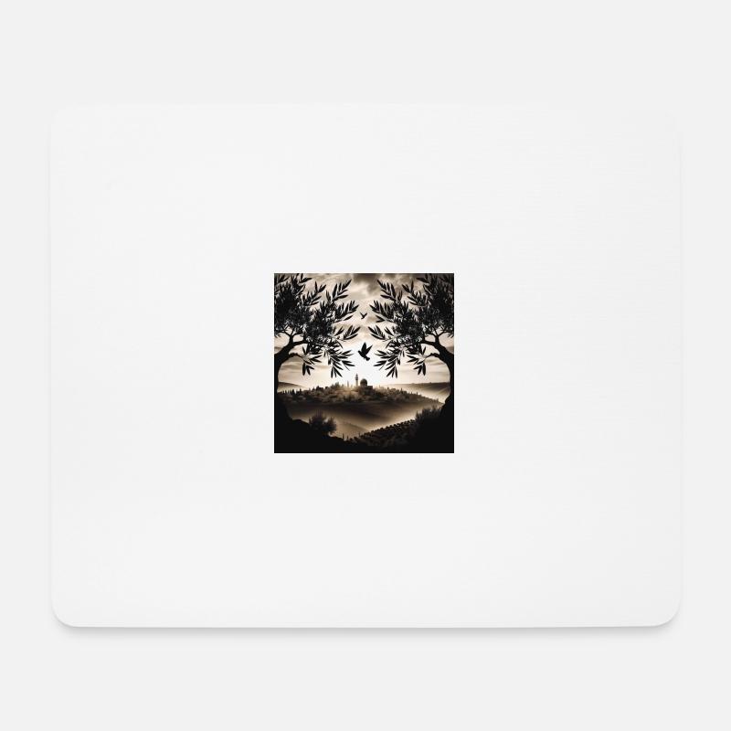 Palästina-Peace-Silhouette - Mousepad (Querformat) - Weiß