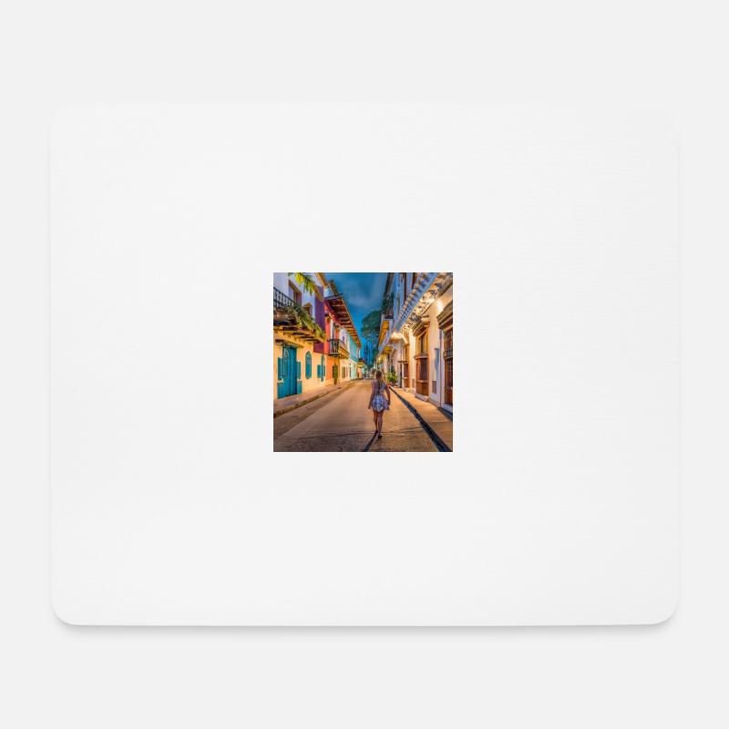 Cartagena at night - Mouse Pad (horizontal) - white