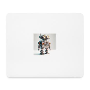 Robot audio analogique - Tapis de souris (format paysage) - blanc - Devant