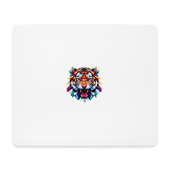 Illustration eines lebendigen Tiger-Logos - Mousepad (Querformat) - Weiß - Vorne