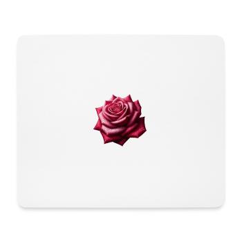 Realistisches Rosendesign - Mousepad (Querformat) - Weiß - Vorne
