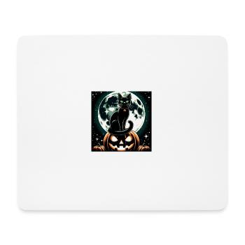 Cat and Halloween - Mouse Pad (horizontal) - white - Front