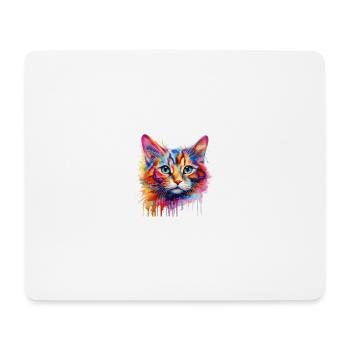 buntes Kätzchen - Mousepad (Querformat) - Weiß - Vorne