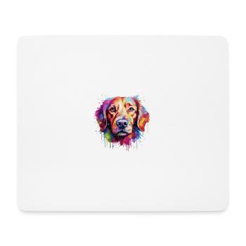 bunter Golden Retriever - Mousepad (Querformat) - Weiß - Vorne