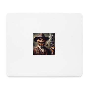 Vogelscheuche Halloween Strohmann Revolver pfeife - Mousepad (Querformat) - Weiß - Vorne