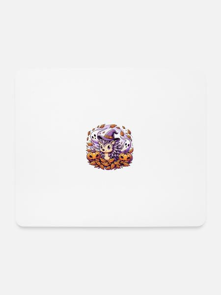 Igel Halloween Geister - Mousepad (Querformat) - Weiß