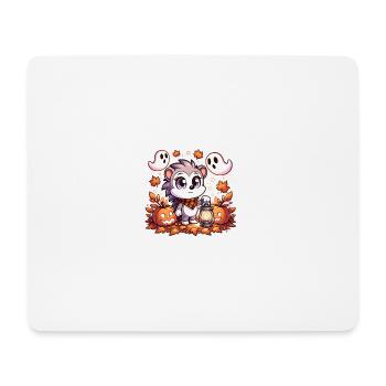 Halloween Igel mit niedlichen Geistern - Mousepad (Querformat) - Weiß - Vorne