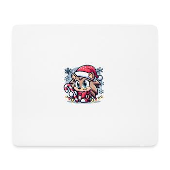 Igel-Weihnachten - Mousepad (Querformat) - Weiß - Vorne