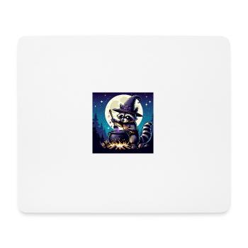 Waschbär Halloween - Mousepad (Querformat) - Weiß - Vorne