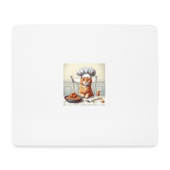 Cat Cook - Mouse Pad (horizontal) - white - Front
