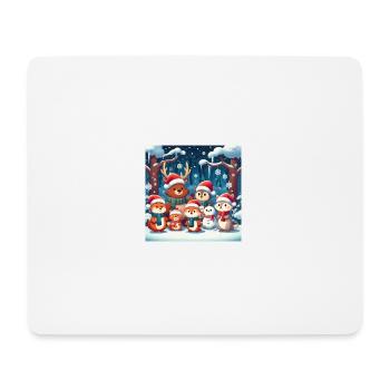 Animaux de noël - Tapis de souris (format paysage) - blanc - Devant