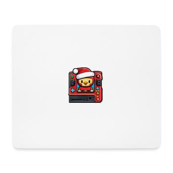 Weihnachts-Gamer-Pinguin - Mousepad (Querformat) - Weiß - Vorne