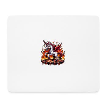 Evil Fire Unicorn - Mouse Pad (horizontal) - white - Front