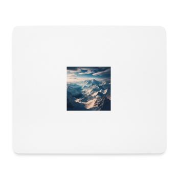 Berglandschaft - Mousepad (Querformat) - Weiß - Vorne