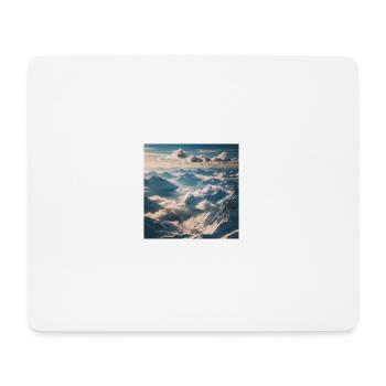 Berglandschaft - Mousepad (Querformat) - Weiß - Vorne