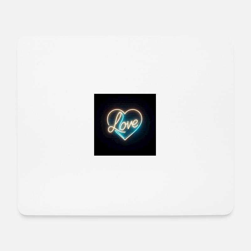 Neon Heart - Mouse Pad (horizontal) - white