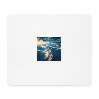 Mountain landscape above the clouds - Mouse Pad (horizontal) - white - Front